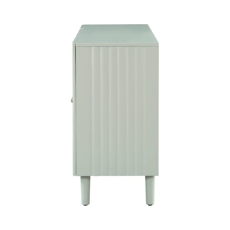 Élégant buffet quatre portes avec portes à motif ondulé