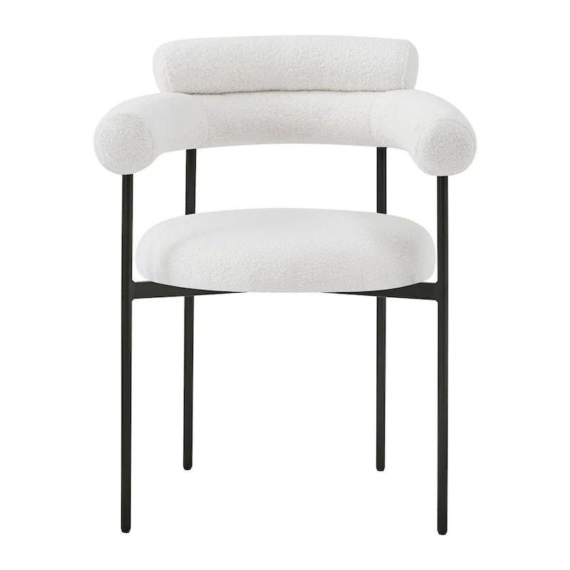 Chaise de salle à manger avec accoudoirs rembourrés
