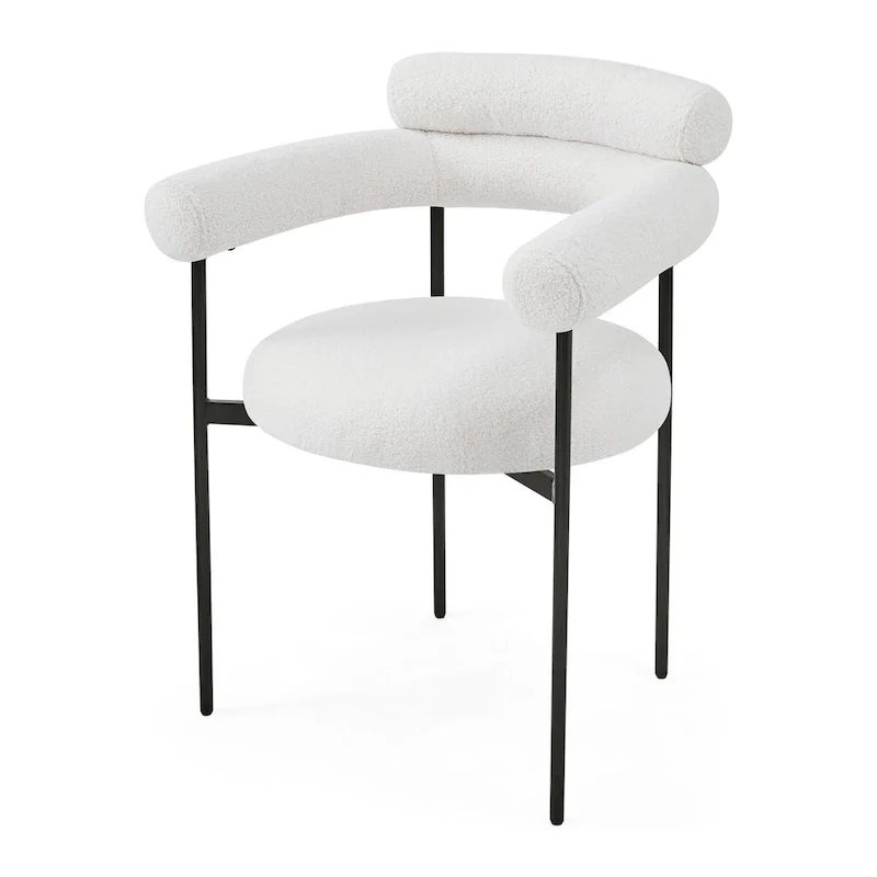 Chaise de salle à manger avec accoudoirs rembourrés