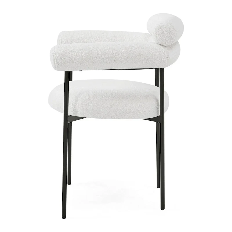 Chaise de salle à manger avec accoudoirs rembourrés