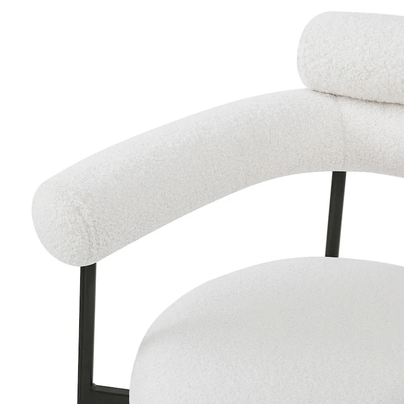 Chaise de salle à manger avec accoudoirs rembourrés