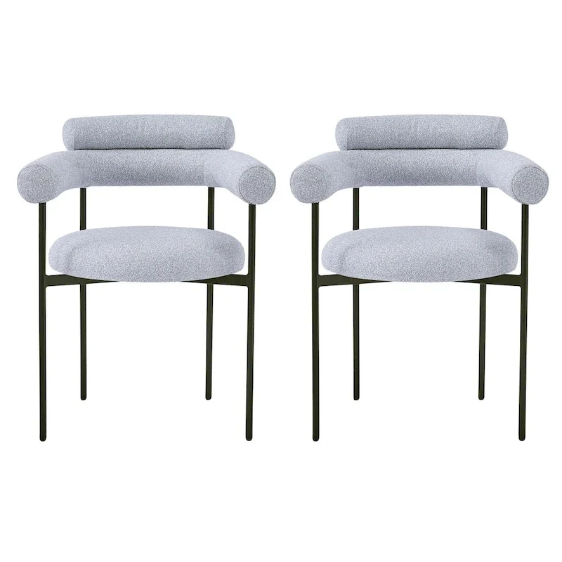 Chaise de salle à manger avec accoudoirs rembourrés