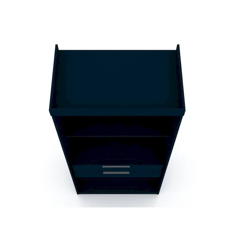 Armoire-penderie moderne à 3 sections et 6 tiroirs