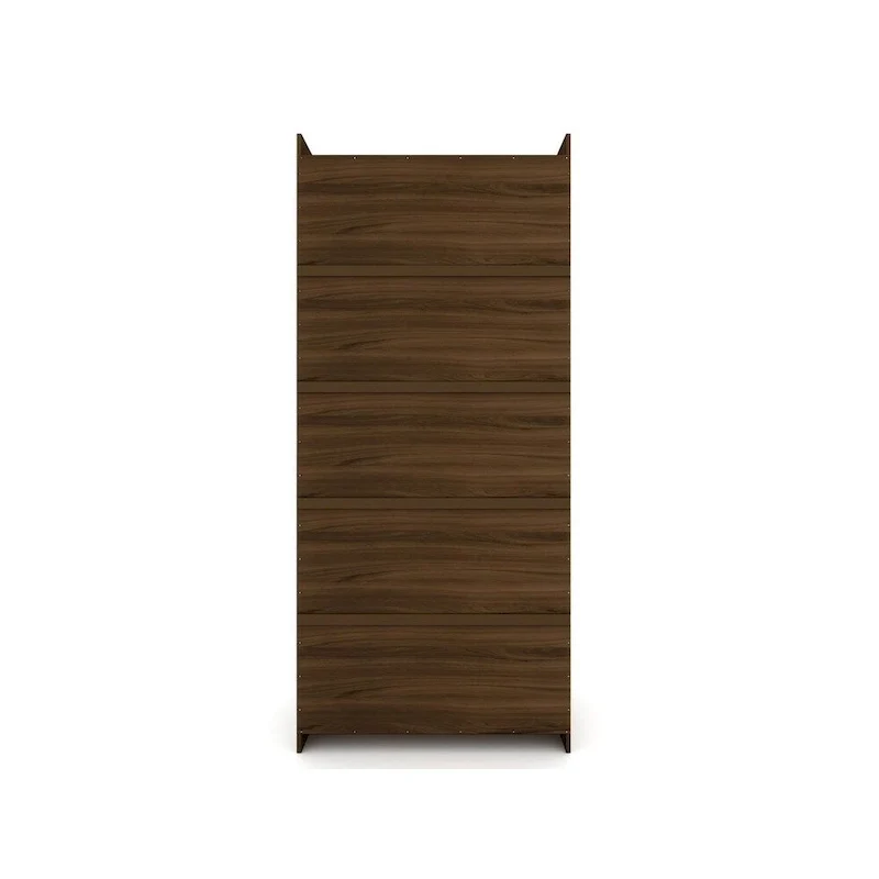 Armoire-penderie moderne à 3 sections et 6 tiroirs