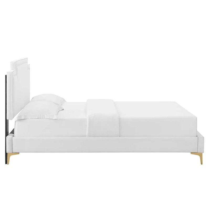 Lit king size en velours