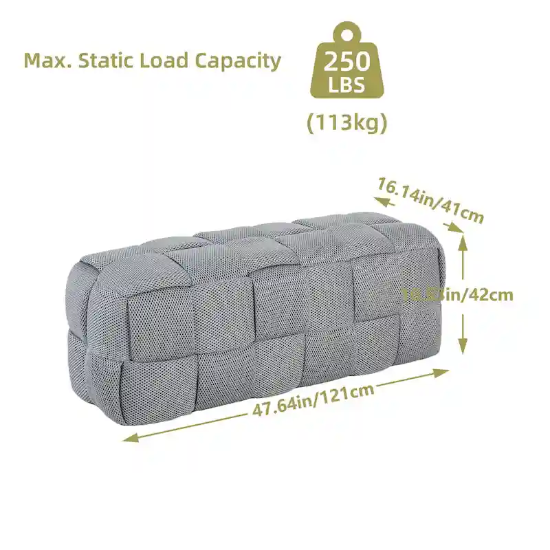 Grand banc de rangement moderne en tissu respirant 3D