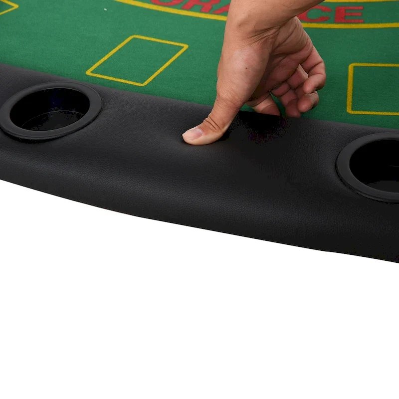 Table de poker pliable 72 po pour 7 joueurs - Bleu/Noir