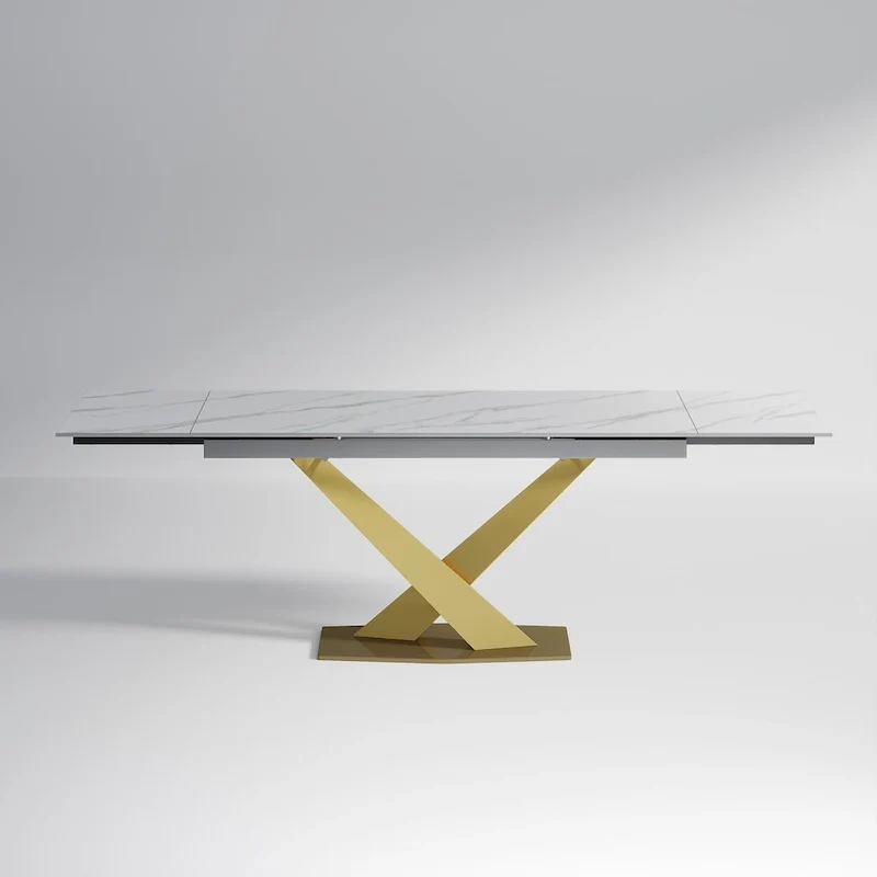 Table de salle à manger rectangulaire en pierre sintérisée