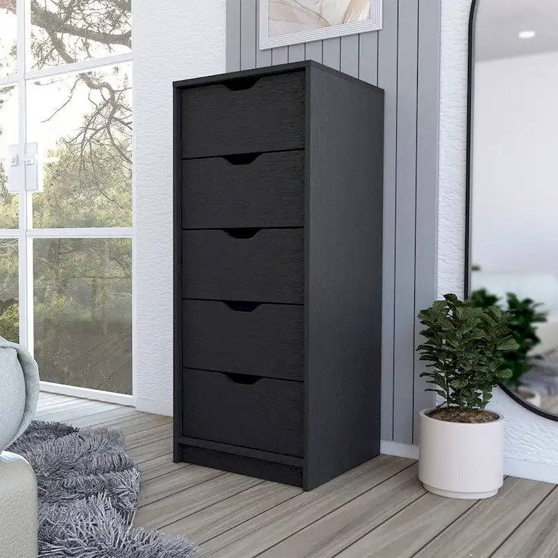 Commode étroite à 5 tiroirs