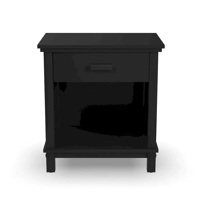 Table de chevet en bois noir