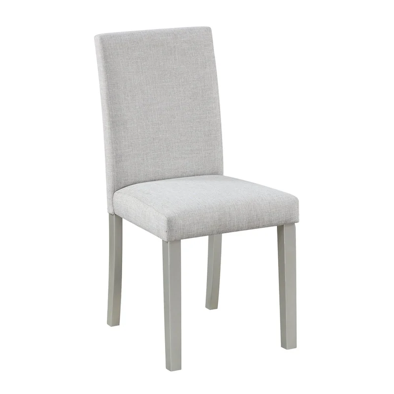 Lot de 2 chaises de salle à manger, chaises de cuisine et de salle à manger modernes, assise rembourrée en lin et pieds en bois d'hévéa