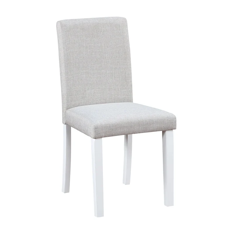 Lot de 2 chaises de salle à manger, chaises de cuisine et de salle à manger modernes, assise rembourrée en lin et pieds en bois d'hévéa