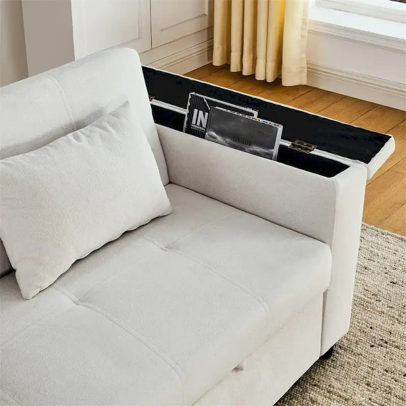 Canapé convertible avec dossier réglable et port USB