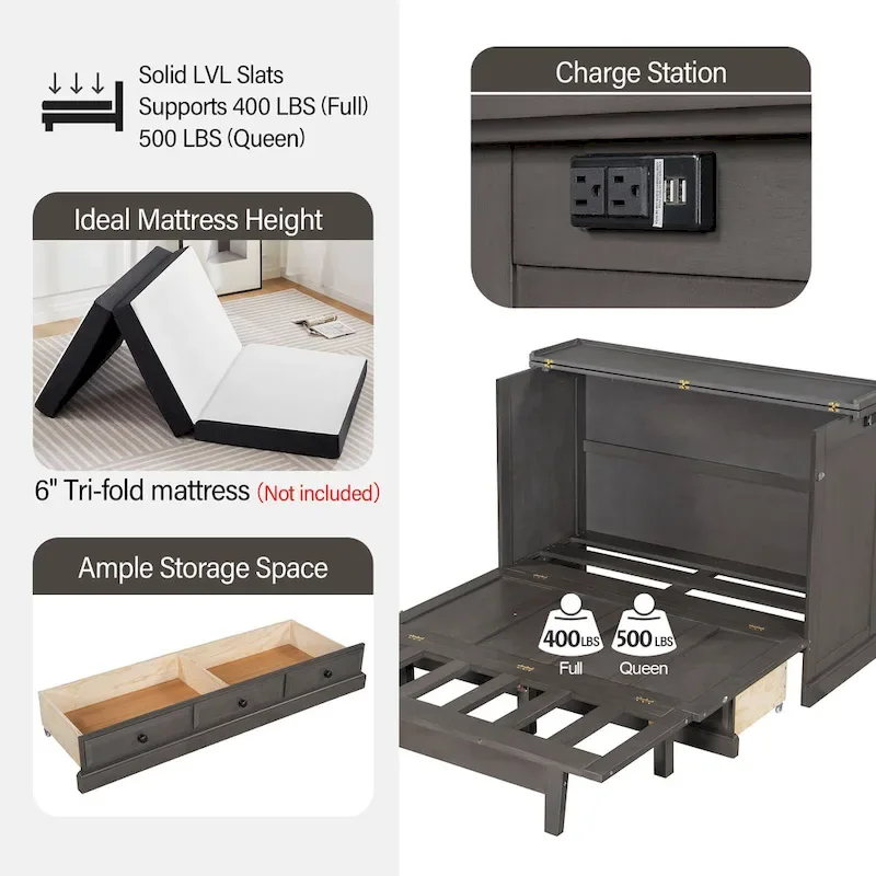 Armoire murale pliante multifonctionnelle