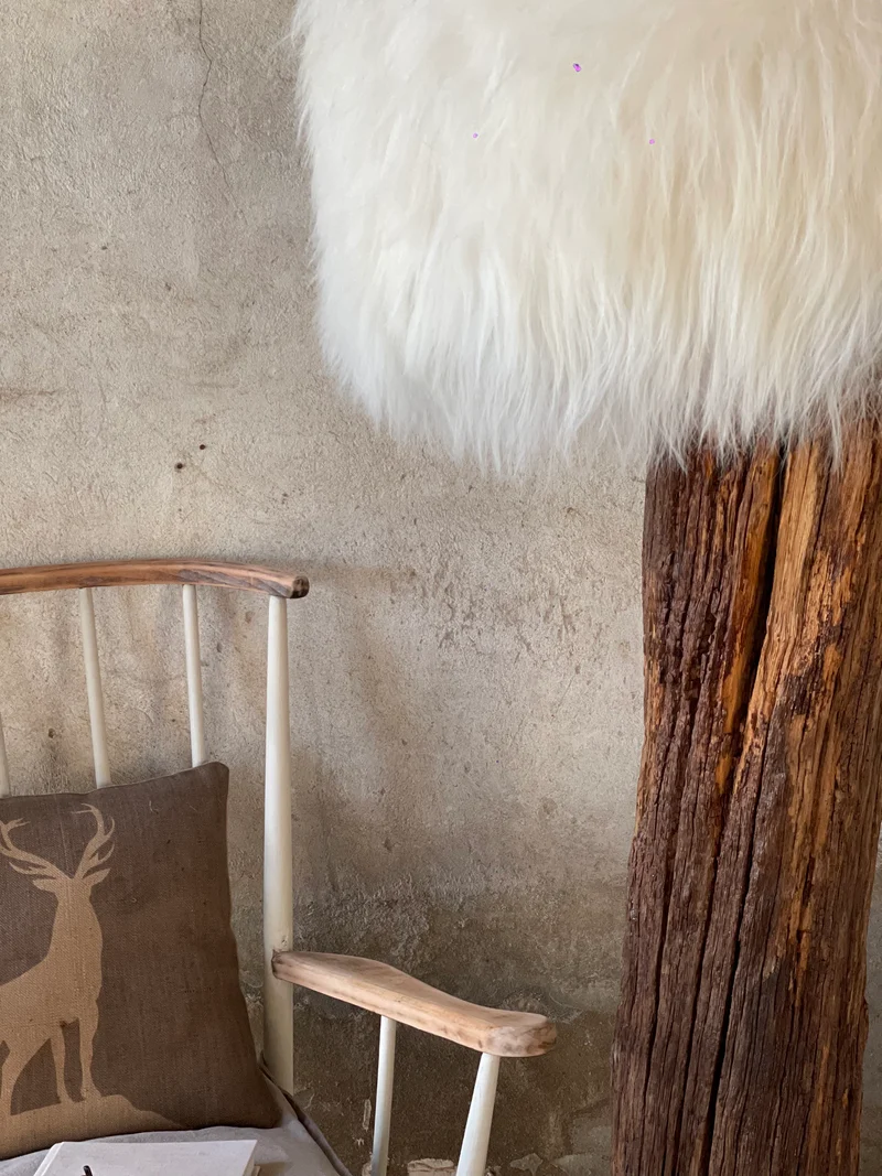 Lampadaire tronc