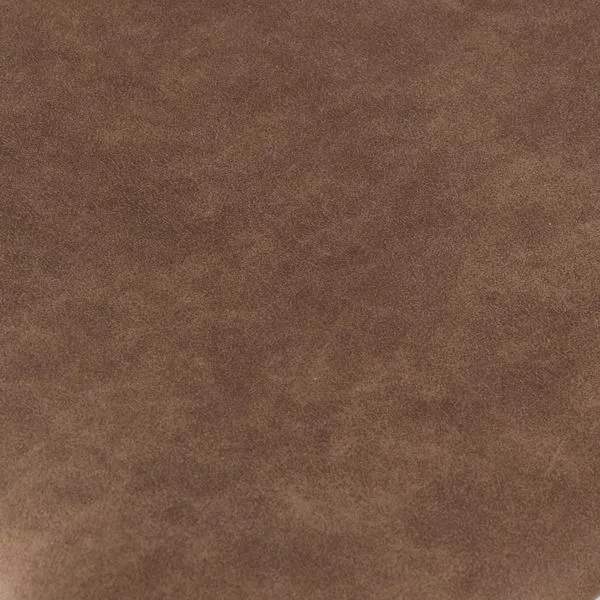 Fauteuil tissu effet daim marron foncé