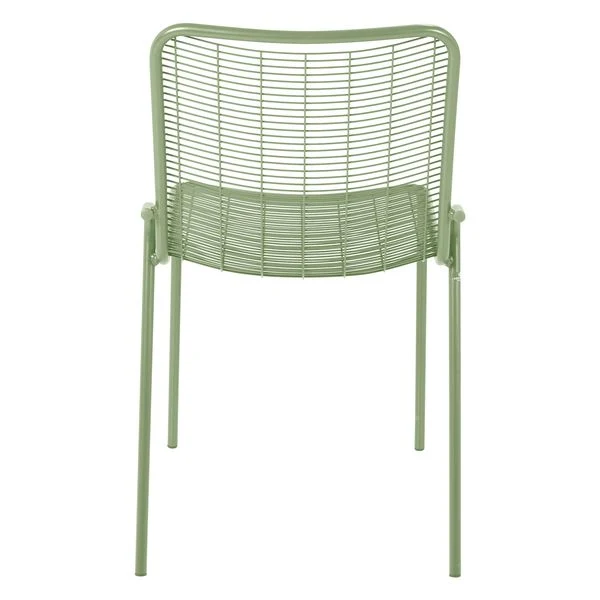 Chaise repas outdoor métal vert amande