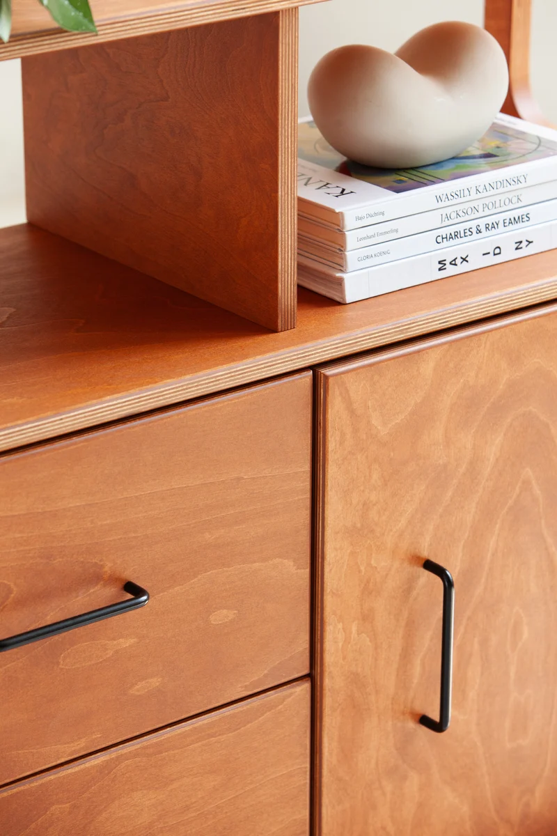 Midlite Bookcase · 97 cm · Drawers + Cabinet