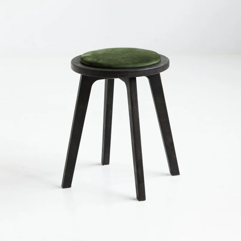 Mid-Century Stool · Round · Cushion