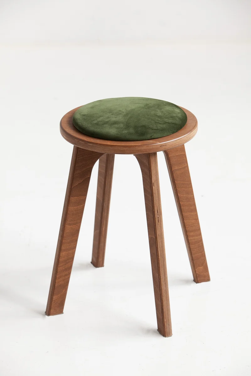 Mid-Century Stool · Round · Cushion