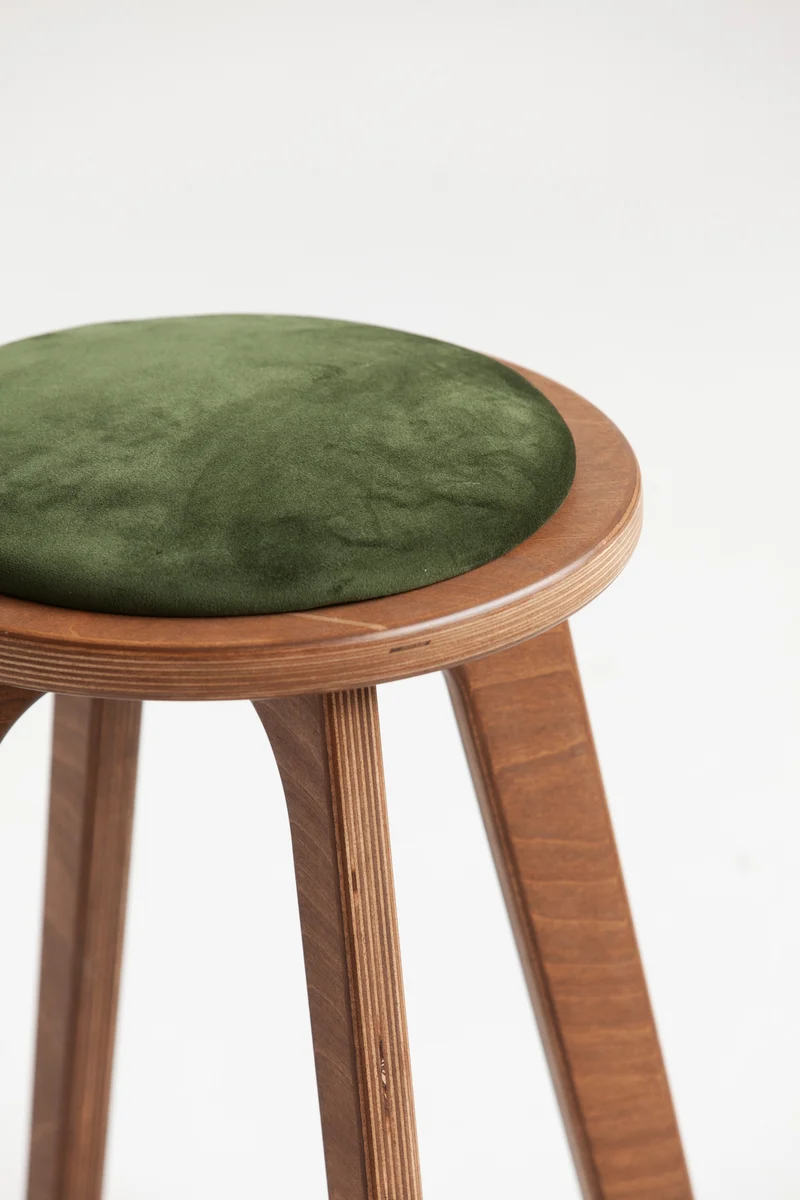 Mid-Century Stool · Round · Cushion