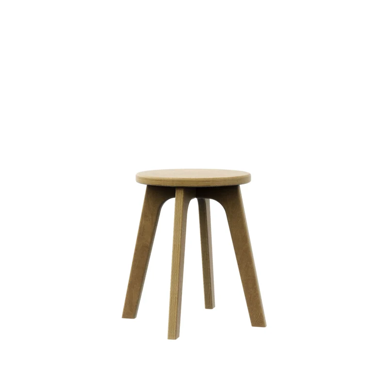 Mid-Century Stool · Round · Cushion