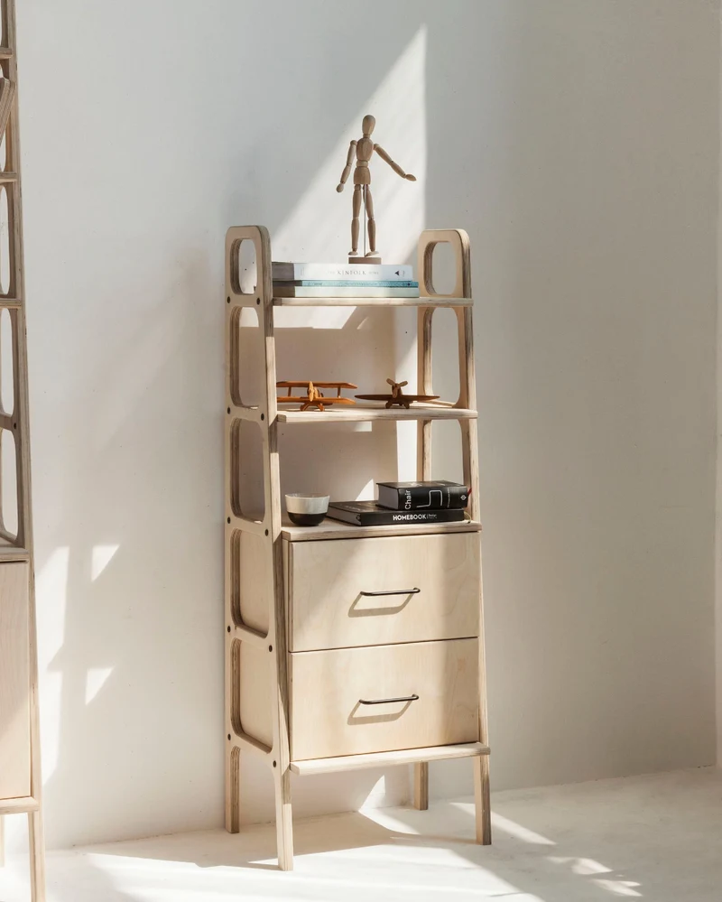 Midi Bookcase with drawers · 140 cm