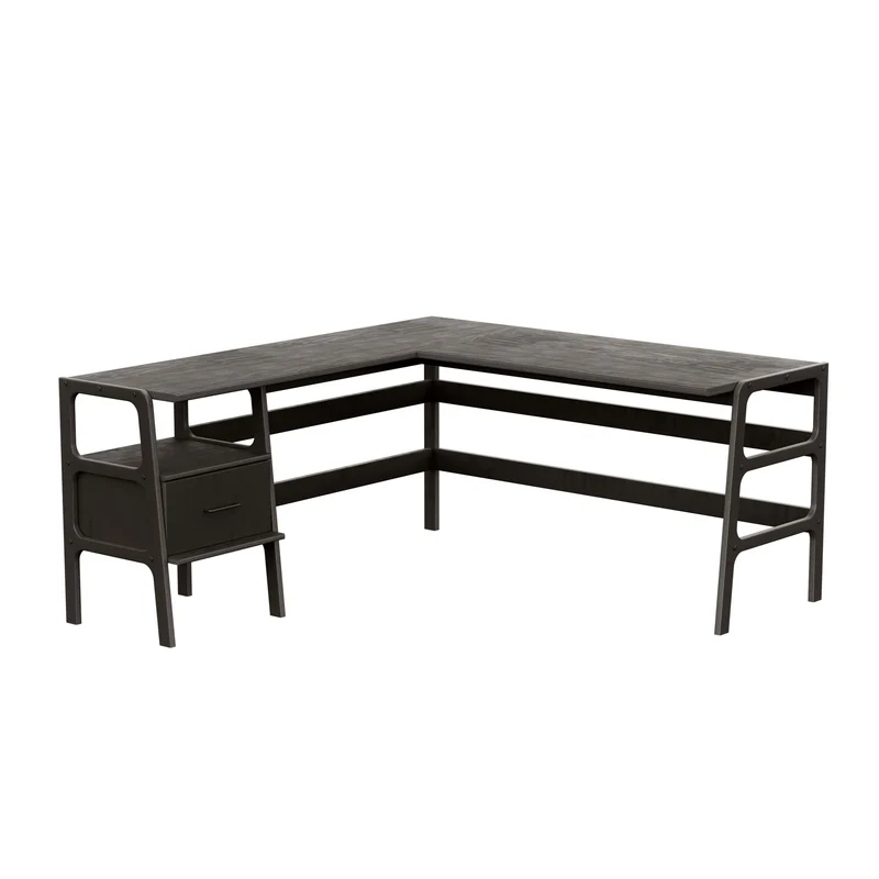 Mid-Century L-Shape Desk · 1 Drawer · 49/65