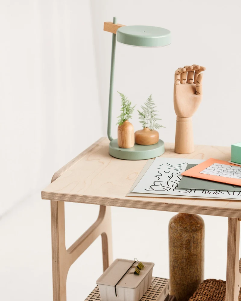 Mid-Century Desk · 180 cm · 3 Shelves