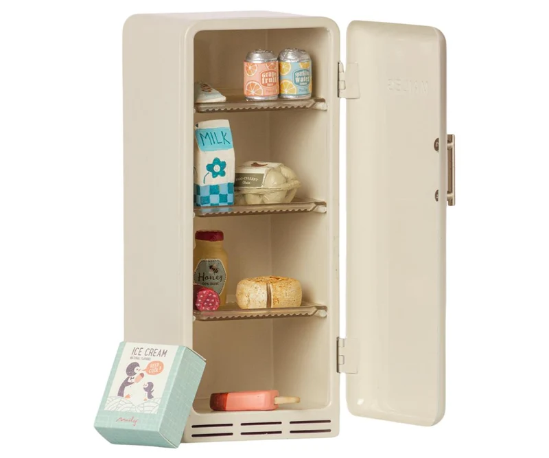 Frigo miniature en métal - Offwhite