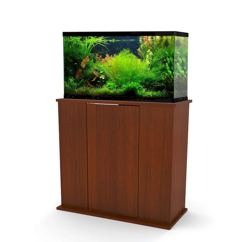 Meuble support pour aquarium avec rangement