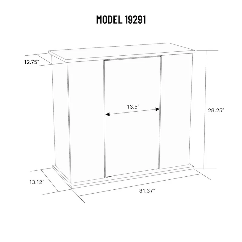 Meuble support pour aquarium avec rangement