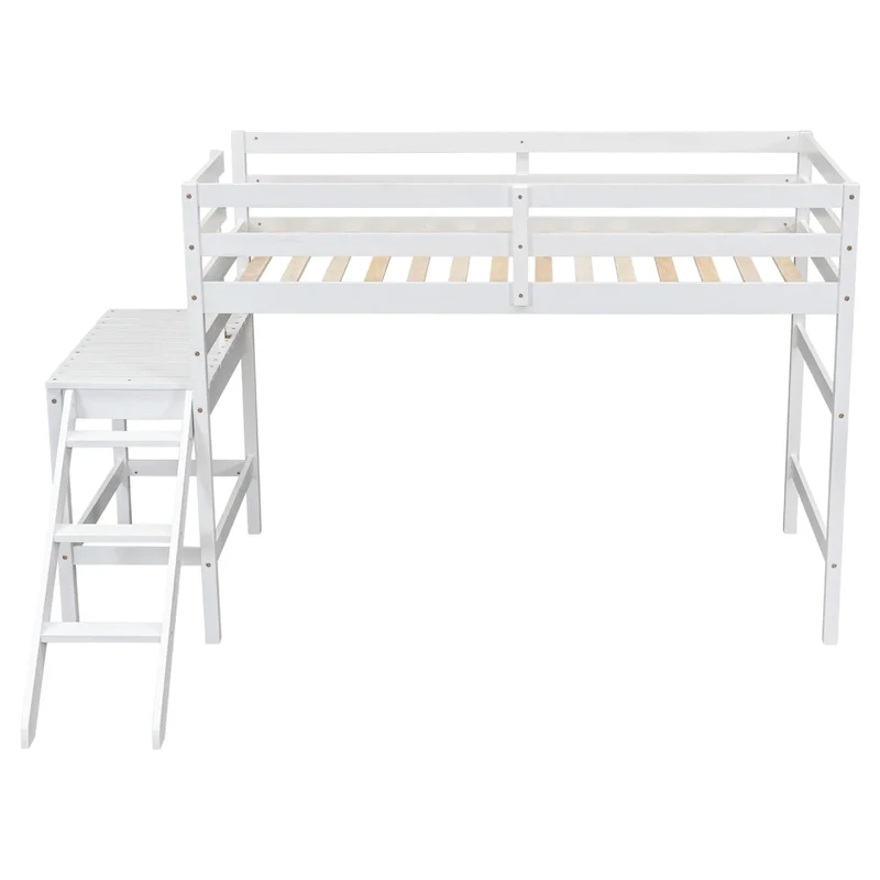 Lit mezzanine avec plateforme, échelle