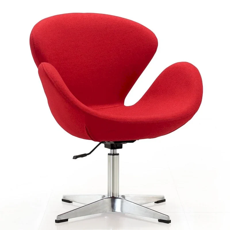 Chaises pivotantes confortables et réglables en chrome (Lot de 2)