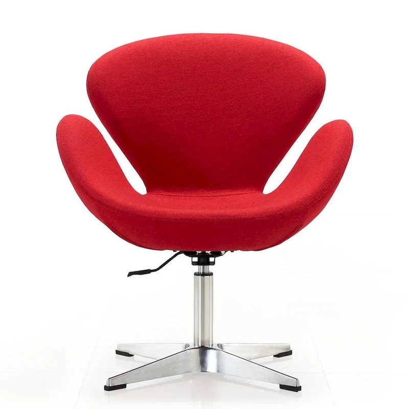 Chaises pivotantes confortables et réglables en chrome (Lot de 2)