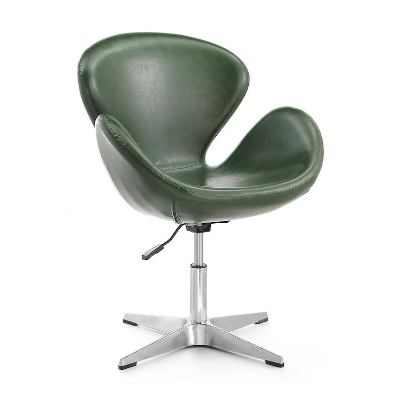 Chaises pivotantes confortables et réglables en chrome (Lot de 2)