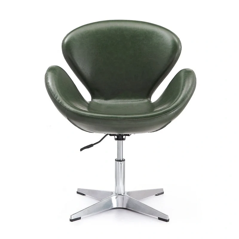 Chaises pivotantes confortables et réglables en chrome (Lot de 2)