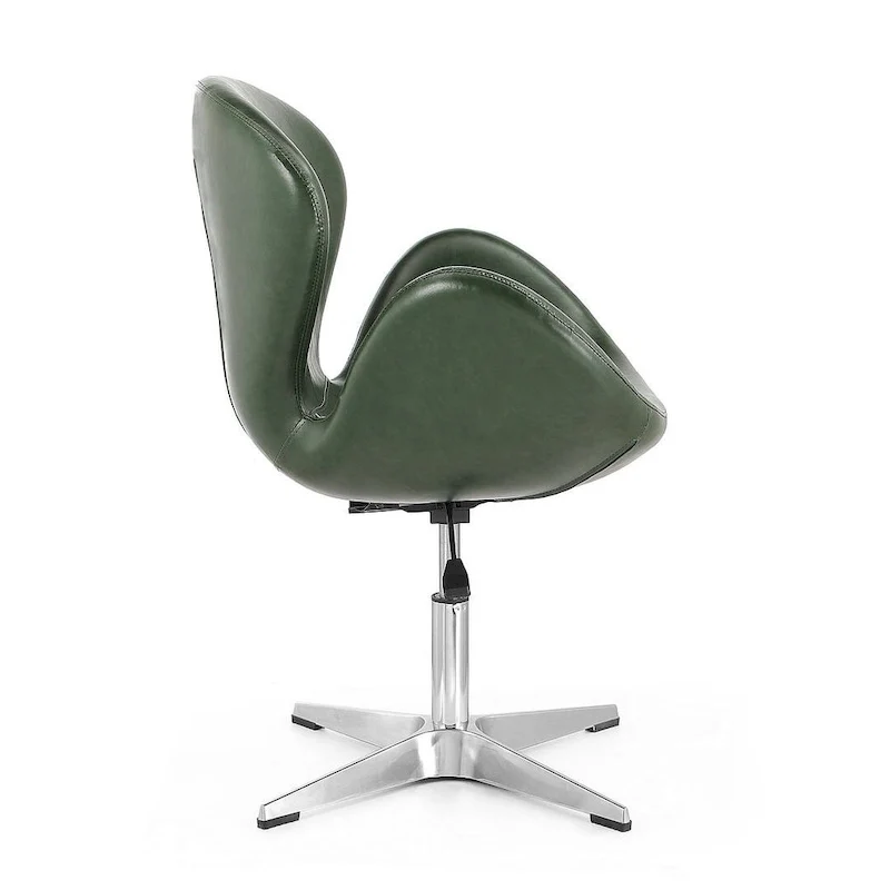 Chaises pivotantes confortables et réglables en chrome (Lot de 2)