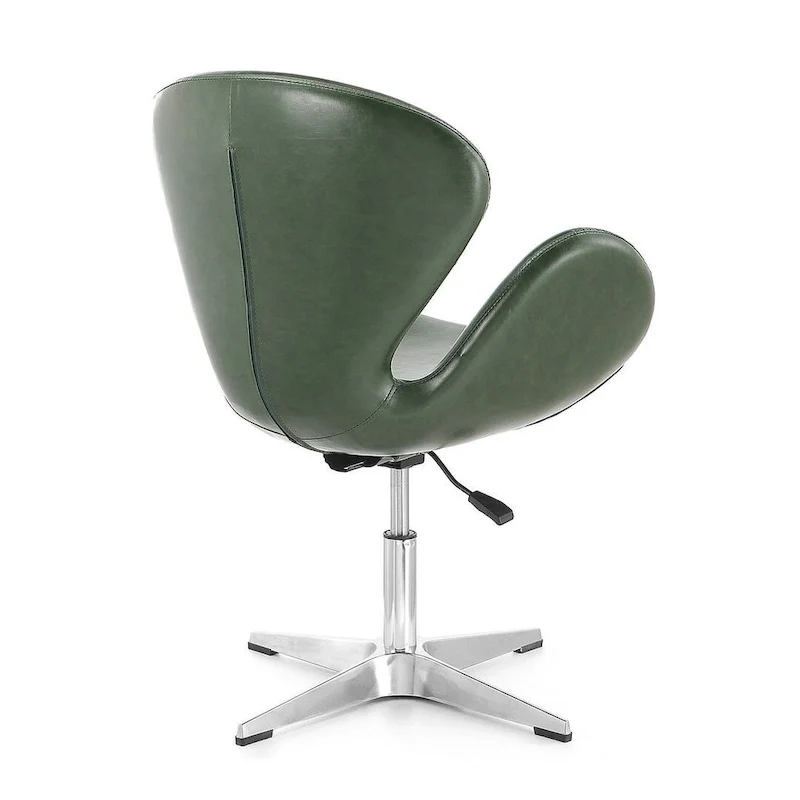 Chaises pivotantes confortables et réglables en chrome (Lot de 2)