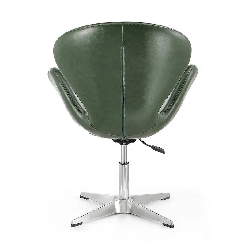 Chaises pivotantes confortables et réglables en chrome (Lot de 2)