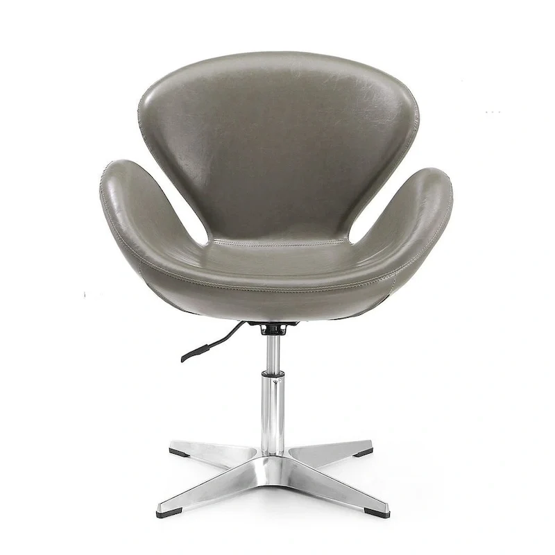 Chaises pivotantes confortables et réglables en chrome (Lot de 2)