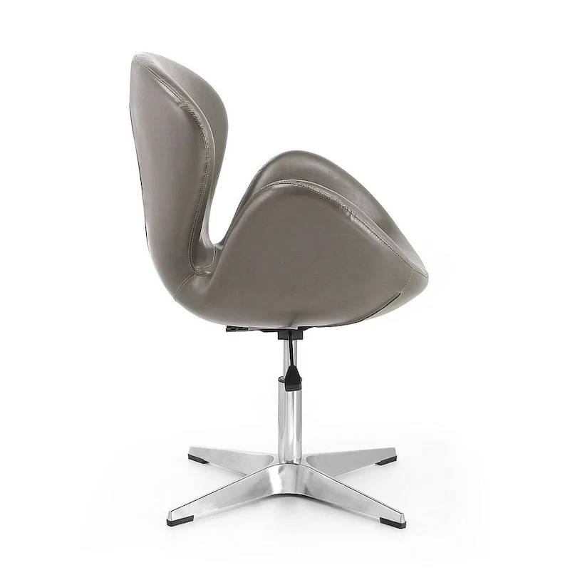 Chaises pivotantes confortables et réglables en chrome (Lot de 2)