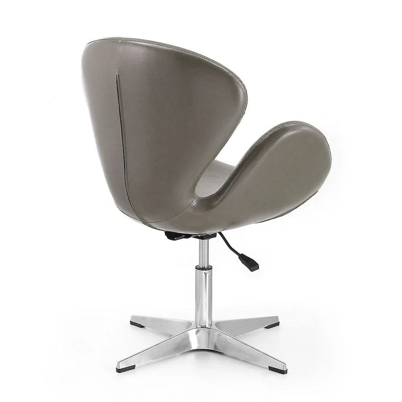 Chaises pivotantes confortables et réglables en chrome (Lot de 2)