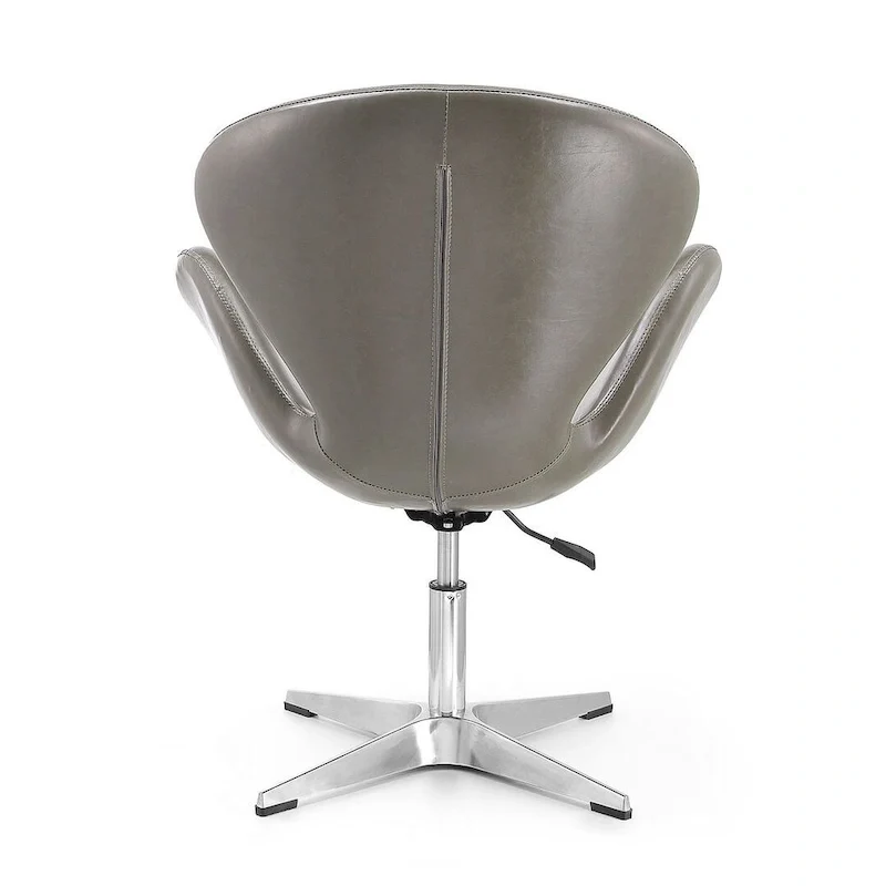 Chaises pivotantes confortables et réglables en chrome (Lot de 2)