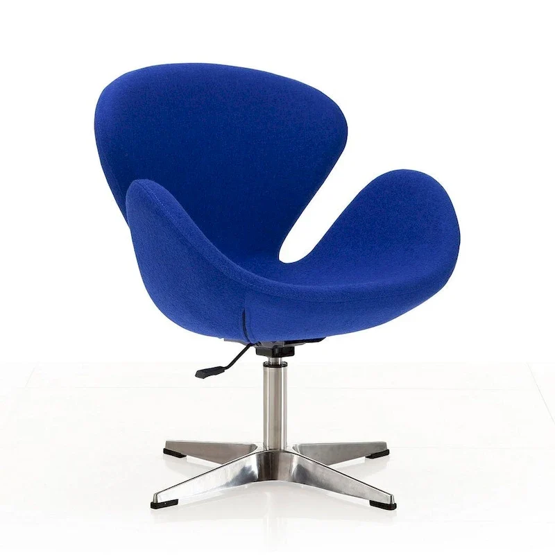 Chaises pivotantes confortables et réglables en chrome (Lot de 2)