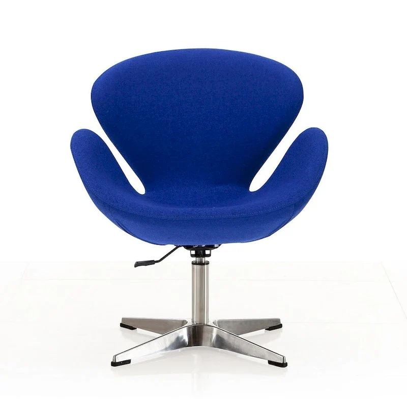 Chaises pivotantes confortables et réglables en chrome (Lot de 2)