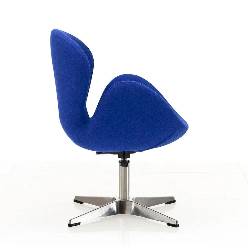 Chaises pivotantes confortables et réglables en chrome (Lot de 2)
