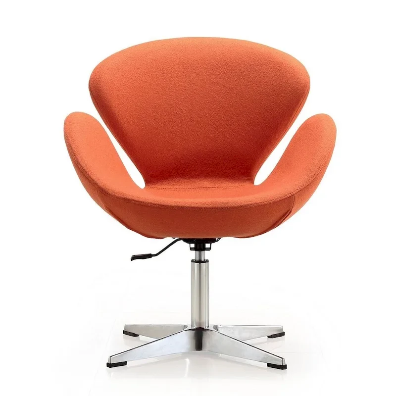 Chaises pivotantes confortables et réglables en chrome (Lot de 2)