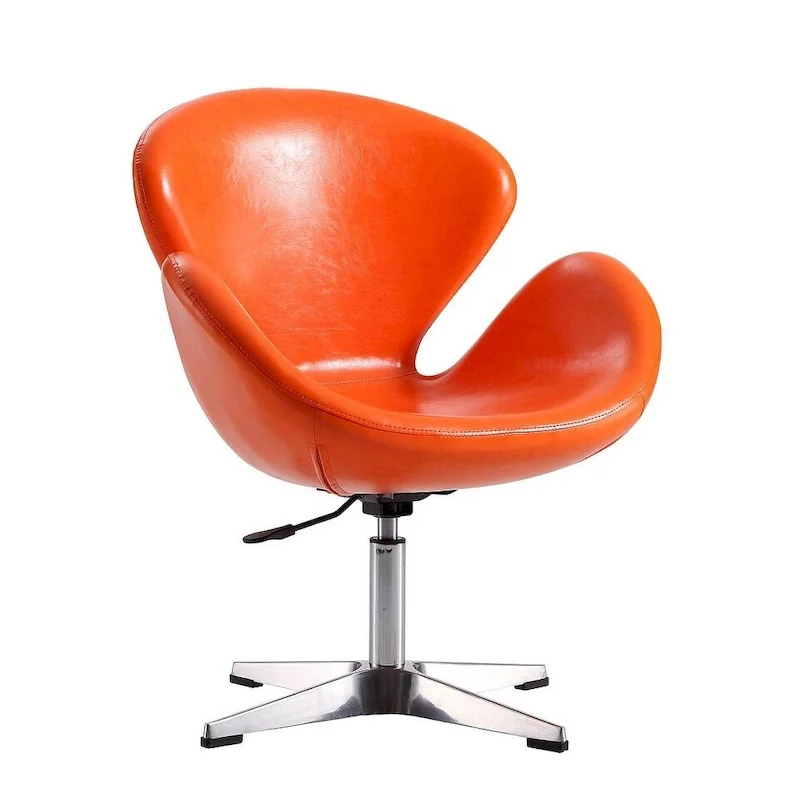 Chaises pivotantes confortables et réglables en chrome (Lot de 2)