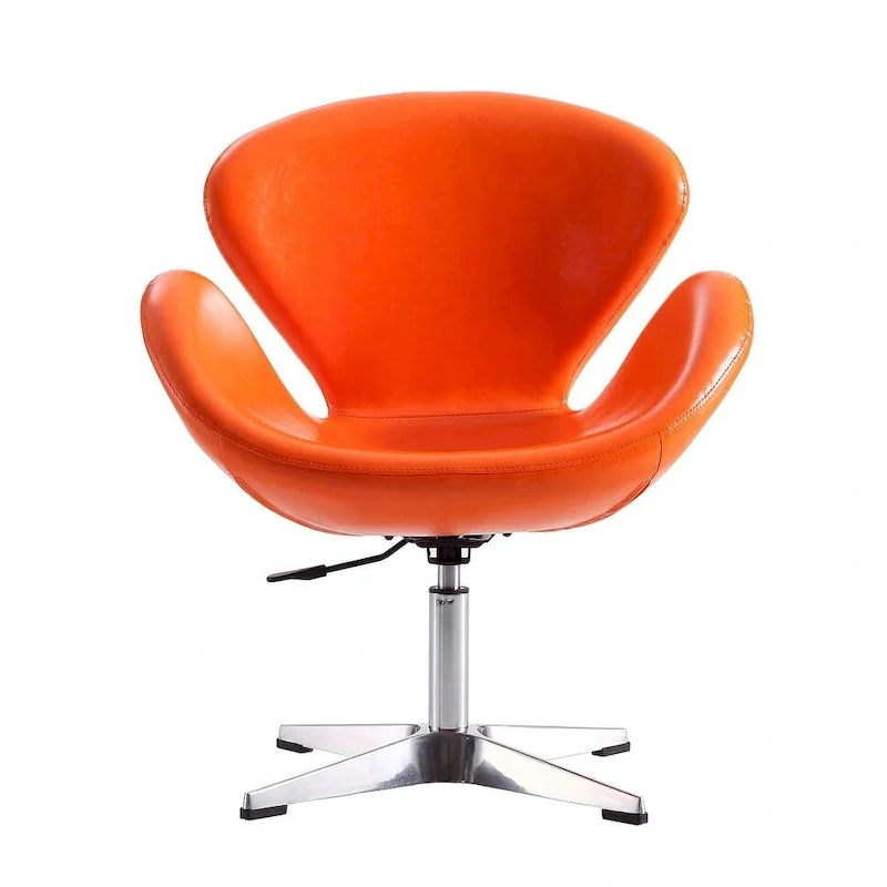 Chaises pivotantes confortables et réglables en chrome (Lot de 2)